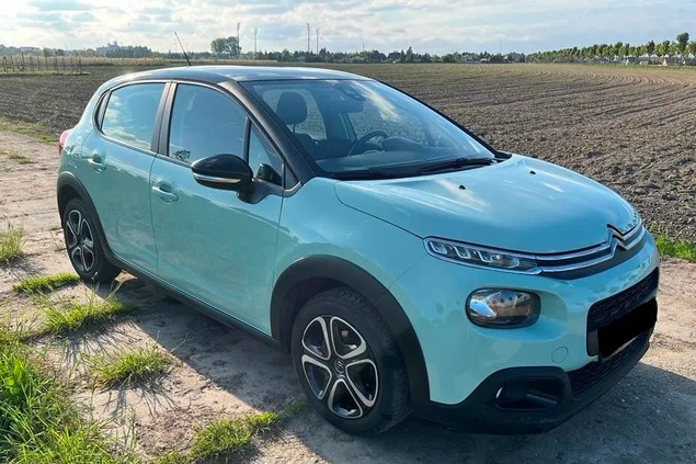 Citroen C3 cena 45900 przebieg: 57600, rok produkcji 2019 z Zduńska Wola małe 67